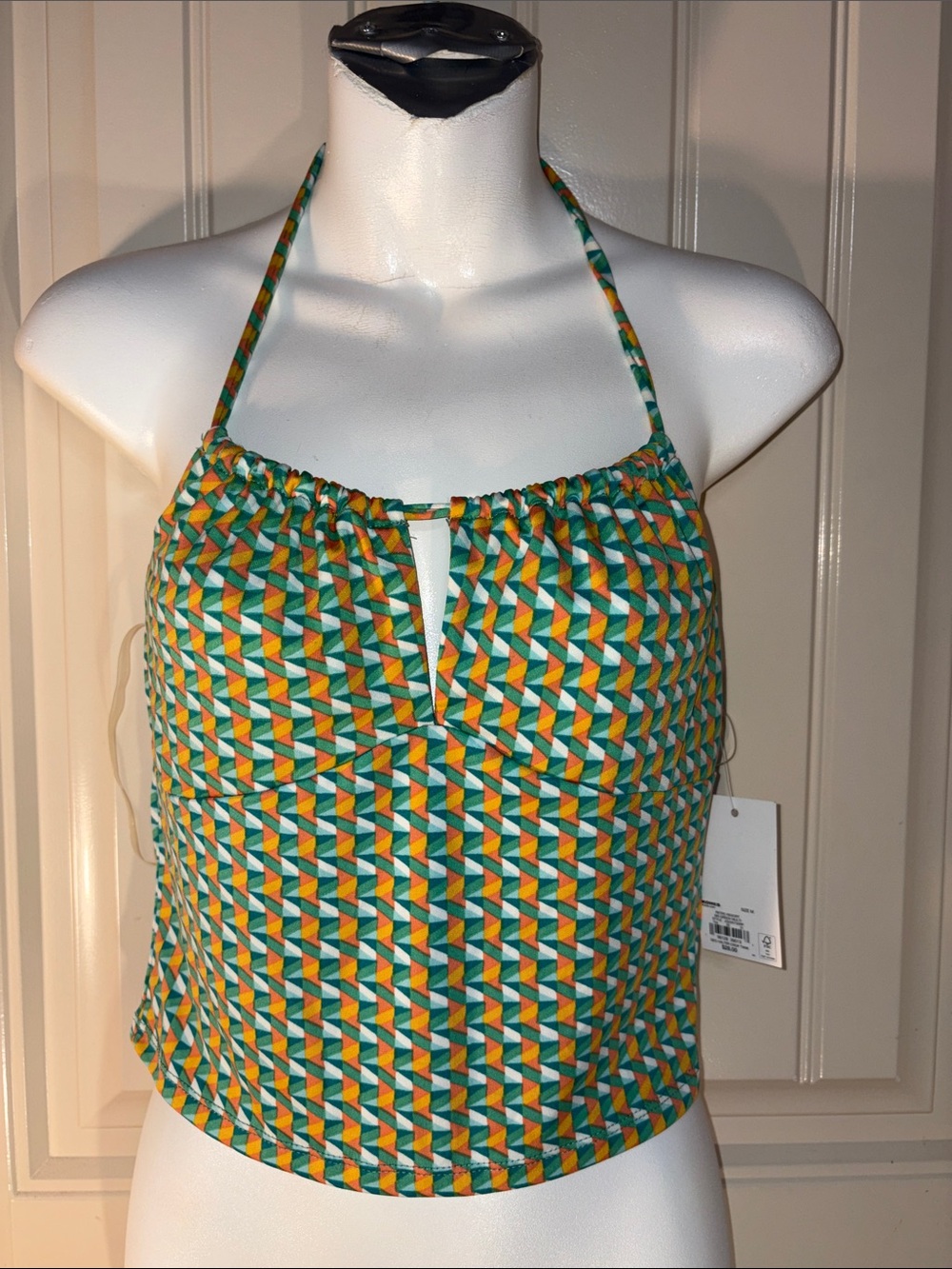 NWT Kohl's SO Juniors Medium Geometric Halter Crop Top